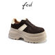FED真皮德訓鞋冬季新款女鞋松糕底休閑鞋增高厚底鞋女S0911-ZC355