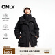ONLY冬季90白鴨絨三防蓄熱里料連帽羽絨服女|124423022 H1Z 黑色 L 170/88A