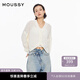 moussy 女裝新品clean fit簡(jiǎn)約通勤風(fēng)針織開(kāi)衫028IS470-3071 010白色 均碼
