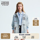 Teenie Weenie小熊女裝外套2025年秋季新款復(fù)古街頭休閑感牛仔上衣 淺藍(lán)色 S