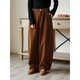 可然樸簡(jiǎn)【巖合】100%長(cháng)絨棉燈芯絨 純棉復古氣球褲闊腿褲子女秋冬新款 松果棕 L