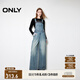 ONLY秋季萊賽爾復(fù)古高腰闊腿褲背帶褲牛仔褲女|12437M003 J33 350水洗牛仔藍(lán) M 165/68A