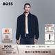 BOSS博斯【禮物】男士25年秋季新款可拆卸襯里飛行員夾克棉服 001-黑色 L (50)