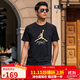 Jordan男子喬丹 純棉透氣 飛人Logo 短袖T恤AO0665-011黑金L