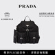 PRADA/普拉達【禮物】女士配小袋Re-Nylon中號雙肩包背包女包 黑色