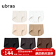 ubras【店鋪推薦】無(wú)尺碼女士?jì)妊澘咕d無(wú)痕內褲女高彈升級包臀多條裝 黑熱可棕隱形膚瓷肌燕麥白 均碼 90-130斤