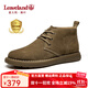 楓葉（leaveland）男靴冬季新品英倫風(fēng)舒適短靴男復古時(shí)尚軟底低幫馬丁靴子男 棕色(皮鞋碼) 38