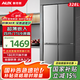 奧克斯（AUX）冰箱家用大容量省電智能溫控多門(mén)雙開(kāi)門(mén)對開(kāi)門(mén)嵌入式超薄保鮮保濕節能省電冷藏冷凍電冰箱一級能效 328升 四開(kāi)門(mén)【勻冷微霜 節能省電】鈦銀灰
