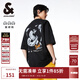 杰克·瓊斯（JACK&JONES）25年男裝春夏季新款重磅純棉潮流小眾個(gè)性字母寬松男士短袖T恤男 E40 黑色1 M