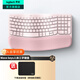羅技（Logitech）Wave Keys人體工學(xué)鍵盤(pán) 無(wú)線(xiàn)藍牙鍵盤(pán)辦公平板ipad鍵盤(pán)Mac筆記本薄膜鍵盤(pán) 家用雙模帶掌托傾角支架 Wave Keys粉色(帶Bolt接收器)