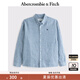 ABERCROMBIE & FITCH【李現同款】男裝25春夏美式經(jīng)典小麋鹿亞麻混紡襯衫KI125-5085 藍色 L (180/108A)