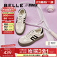 百麗（Belle）周雨彤同款板栗復古德訓鞋女2025商場(chǎng)同款板鞋A4L1DAM6預售 【方槍槍/馬君妍同款】米白 37
