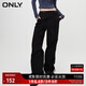 ONLY秋冬休閑潮酷高腰闊腿工裝褲休閑褲女|123414005 H1Z 黑色 165/68A/MR