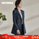ROEYSHOUSE羅衣知性通勤小西裝外套女裝秋裝新款修身職業(yè)裝女士西服05074 深藏青 2XL