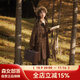 森女部落原創(chuàng  )英倫格紋毛呢外套中長(cháng)款大衣冬新款秋冬女裝 棕色（單件） 單件 S