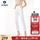 Navigare意大利小帆船休閑褲女士舒適彈力直筒褲時(shí)尚純色商務(wù)通勤長(cháng)褲子 漂白 27