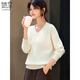 她享針織衫女氣質(zhì)v領(lǐng)毛衣女士針織上衣通勤百搭套頭衫針織內搭T53Z078