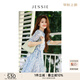 JESSIE法式度假風(fēng)連衣裙夏季新款女短袖收腰裙子 藍色 L