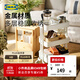 宜家（IKEA）拉斯克家居小推車(chē)三層置物架移動(dòng)茶水桌客廳咖啡桌廚房?jì)ξ锸占{架 【升級款】黑色大號 35*45*77cm