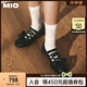 MIO【程瀟同款】米奧2025春季新款綁帶芭蕾鞋甜美瑪麗珍鞋淺口單鞋女 黑色 38 (240mm)