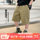 左西男童短褲夏季2025新款夏裝中褲兒童五分褲大童運動(dòng)褲 卡其色 150