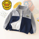 G.duck男童搖粒絨外套秋冬季2025新款兒童加絨加厚奧粒絨寶寶衣服 灰色拼藏青澳粒絨加絨外套M 140 cm 建議身高130cm左右