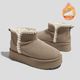 2025新款冬季加絨保暖小個(gè)子增高顯腳小休閑短筒棉靴厚底雪地靴女 羚羊棕【升級款】 35 【標準尺碼】