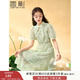 香影（xiangying）改良旗袍女2025夏裝新款碎花裙子國風(fēng)少女年輕款新中式連衣裙 果綠 M