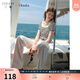 三彩2025秋款簡(jiǎn)約休閑修身短款條紋針織衫套頭短袖女 黑白條紋 S 155/80A