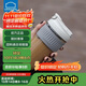 樂(lè )扣樂(lè )扣（LOCK&LOCK）咖啡杯耐熱玻璃水杯子男女學(xué)生便攜式雙飲吸管杯隨手杯500ML灰色