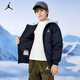 Jordan耐克AJ童裝兒童棉服2025冬季男童女童保暖上衣連帽外套 正黑色