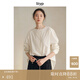 旅途原品ltyp 60支精梳棉新中式提花襯衫上衣 極簡(jiǎn)文藝休閑襯衣女 原白色-色織鉛筆線(xiàn) 現貨 M