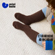 迷你巴拉冬新款男女童毛絨連褲襪寶寶親膚棉感保暖拼色打底襪 咖色調00355- 1條 1-2歲 XS