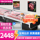 樂(lè )創(chuàng  )（lecon）鮮肉展示柜商用超市豬肉海鮮保鮮柜商場(chǎng)冷藏臥式冰柜平島柜肉類(lèi)冷柜涼菜柜 直冷省電款1.5米-玻璃門(mén)【贈網(wǎng)格】