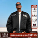 MEDM 花卉系列魔術(shù)貼MA1棉服男冬季美式加厚保暖休閑短款外套 黑色 XL