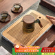 憶壺茶（YIHUTEA）茶盤(pán)托盤(pán)家用茶臺帶排水小型瀝水儲水實(shí)木功夫托盤(pán)泡茶具竹茶托 大號茶盤(pán)（白色）36.5*24cm