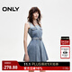ONLY2025秋季新款無(wú)袖U領(lǐng)漸變百褶短裙牛仔裙連衣裙女|125142033 J33復古350牛仔洗水 L