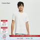 Calvin Klein內衣男士?jì)杉b簡(jiǎn)約舒適圓領(lǐng)ck純棉打底家居睡衣短袖T恤NP2153O WBI-太空黑/月光白 M