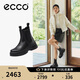 愛(ài)步（ECCO）24年冬季厚底增高英倫風(fēng)切爾西短靴 蹤跡220753 黑色36