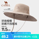駱駝（CAMEL）【baby同款】漁夫帽夏薄款大頭圍防曬遮陽(yáng)太陽(yáng)帽子大帽檐遮臉帽 575BP10003，卡其 均碼
