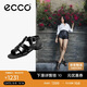 愛(ài)步（ECCO）涼鞋女 夏季包頭低跟時(shí)裝羅馬涼鞋 雕塑233823 黑色38