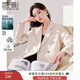 香影小西裝外套2025春秋新款米白氣質(zhì)休閑西服爆款職場輕熟風女裝 米色 M