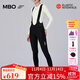MBO Softshell 女子冬季軟殼防風(fēng)保暖背帶騎行長(cháng)褲 雙箭頭 T190  黑色 M
