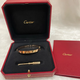 卡地亞（Cartier ）【二手99新】卡地亞 Cartier LOVE系列 釘子系列 18K玫瑰金 黃金 寬版窄版 無(wú)鉆四鉆十鉆手鐲 男女同款正品 21年全套玫瑰金無(wú)鉆love（寬版）17號 其他尺
