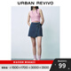 UR2025夏季新款女裝復(fù)古休閑一片式系帶牛仔短褲UYU850040 藍(lán)色 26