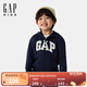 Gap男幼童2025春季新款經(jīng)典大logo拉鏈連帽衛衣兒童裝美版744384 海軍藍 110 /60 (5-6歲)