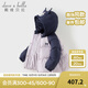 戴維貝拉（DAVE＆BELLA）【庫洛米聯(lián)名】?jì)和鸾q服2025冬裝新款三防女童外套女寶寶上衣 灰紫色【現貨】 140 cm 【充絨量127g】