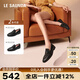 萊爾斯丹2025新款復(fù)古小香風(fēng)一腳蹬樂(lè)福女單鞋七夕禮物19002 黑色BKL 39