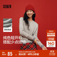 森馬（Semir）針織開(kāi)衫女短款純色25春季疊穿圓領(lǐng)修身毛衫紅色109125106001