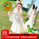 G.DUCKKIDS小黃鴨童裝女童裙子夏季公主裙兒童裙子女孩禮服夏款美人魚(yú)亮片裙 裙子加頭飾 90 尺碼建議1~2歲cm